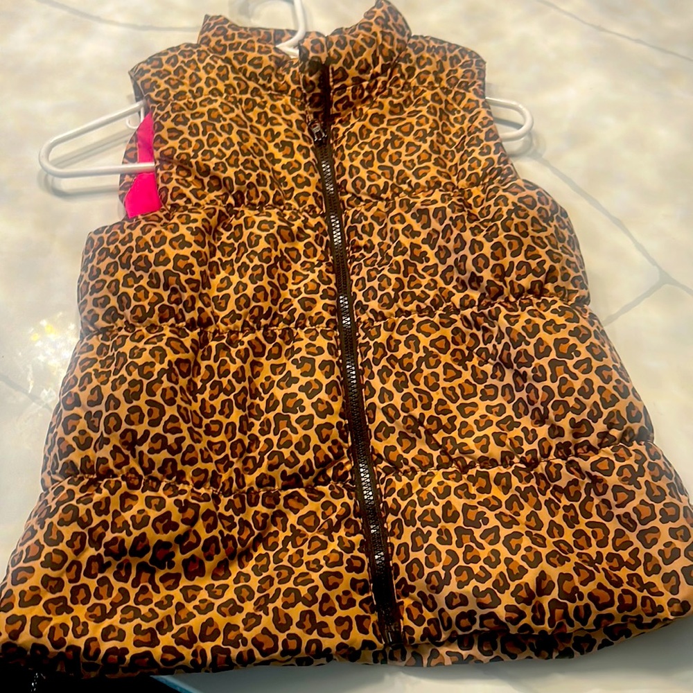 Girls Cheetah print bubble vest